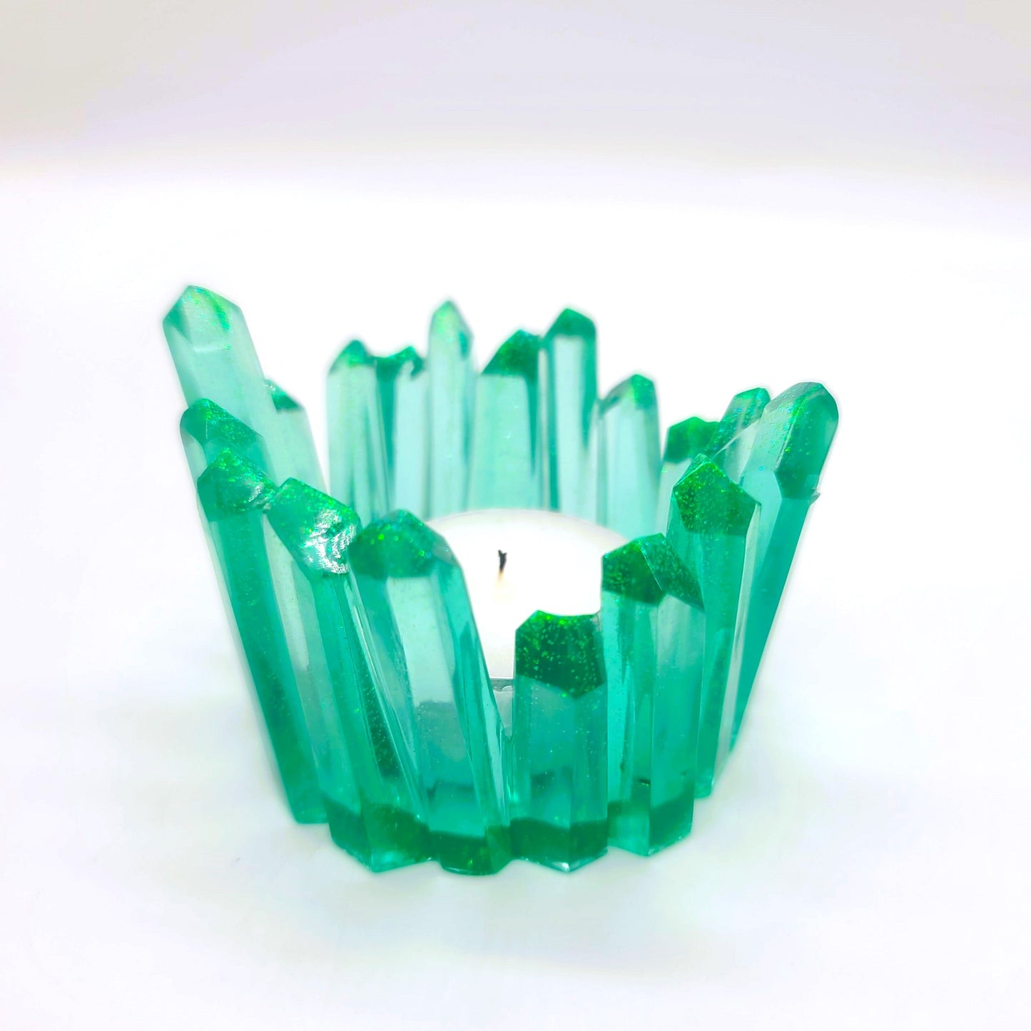 Crystal / Quartz Tealight Candle Holder - Eco-Friendly Resin