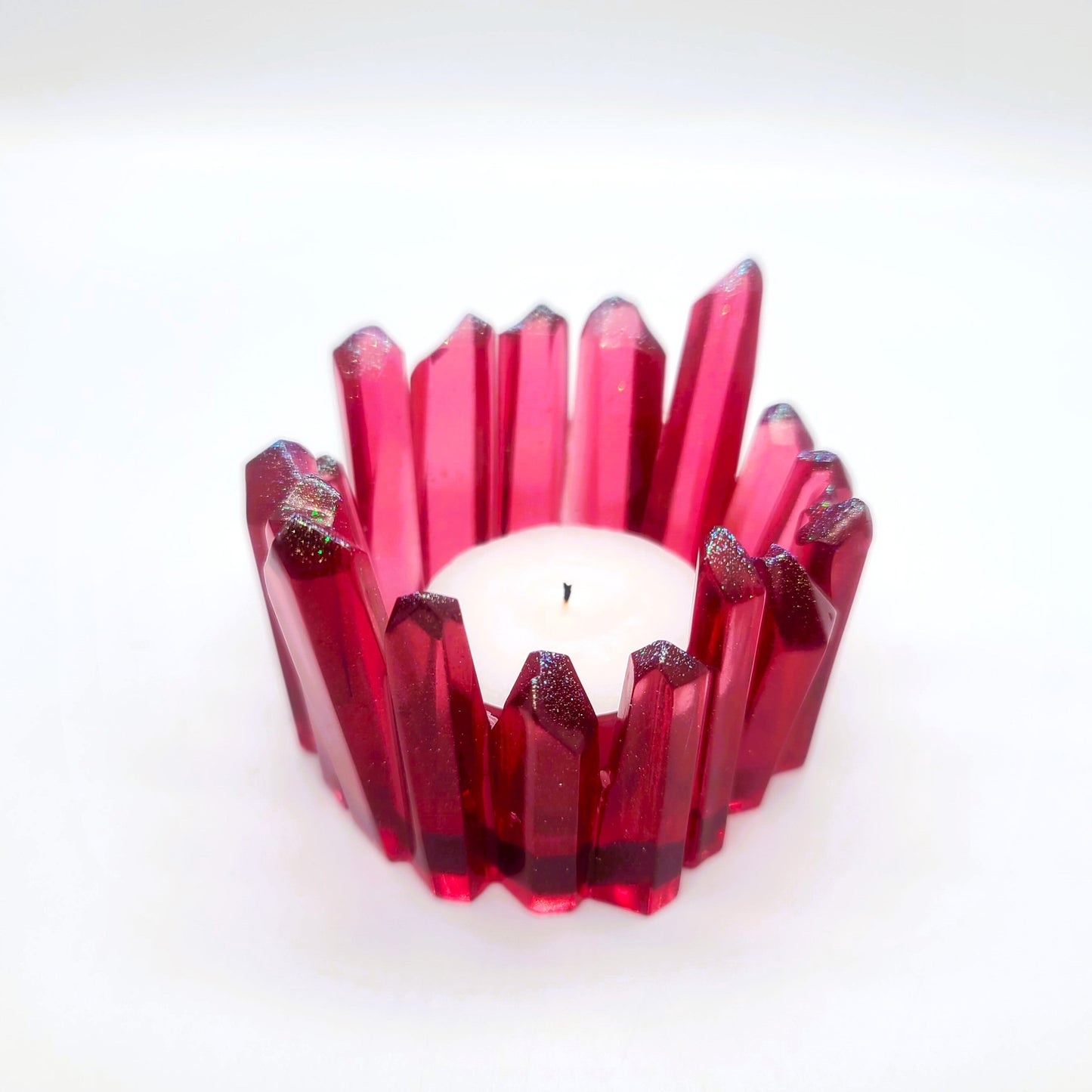 Crystal / Quartz Tealight Candle Holder - Eco-Friendly Resin