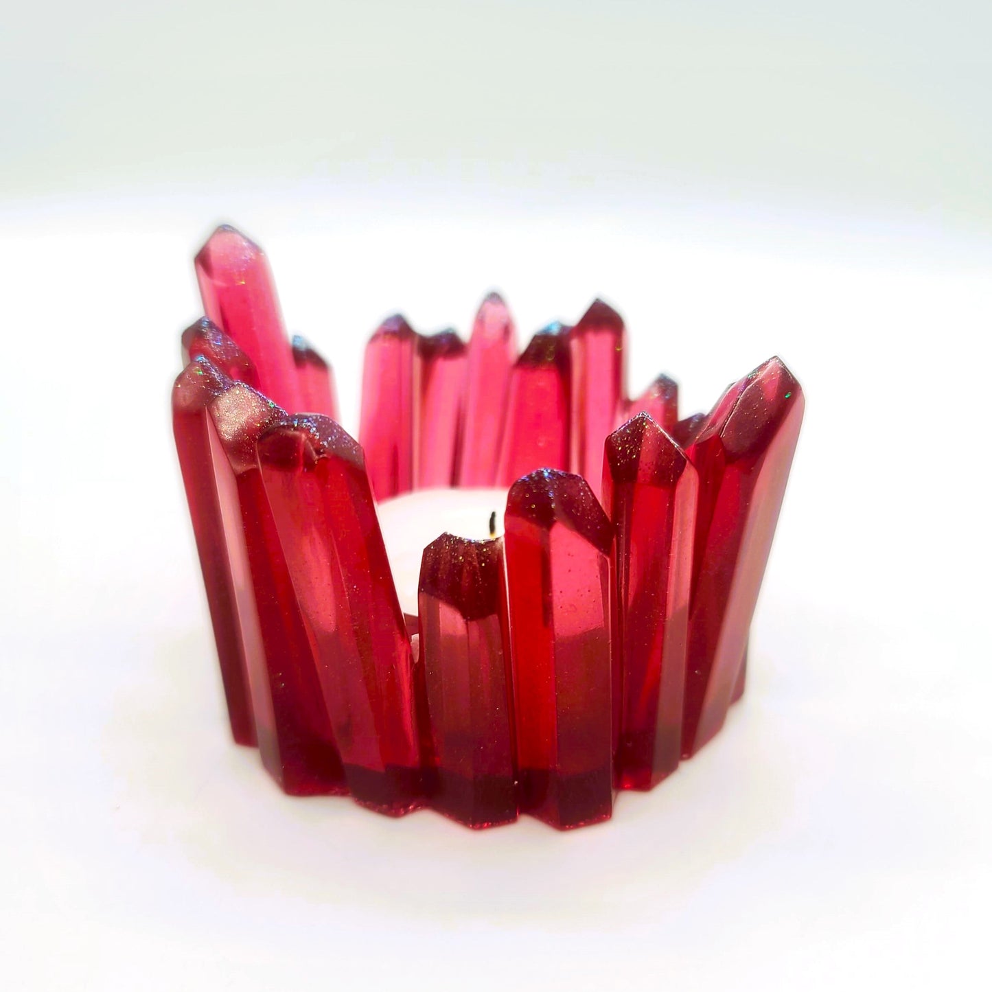 Crystal / Quartz Tealight Candle Holder - Eco-Friendly Resin