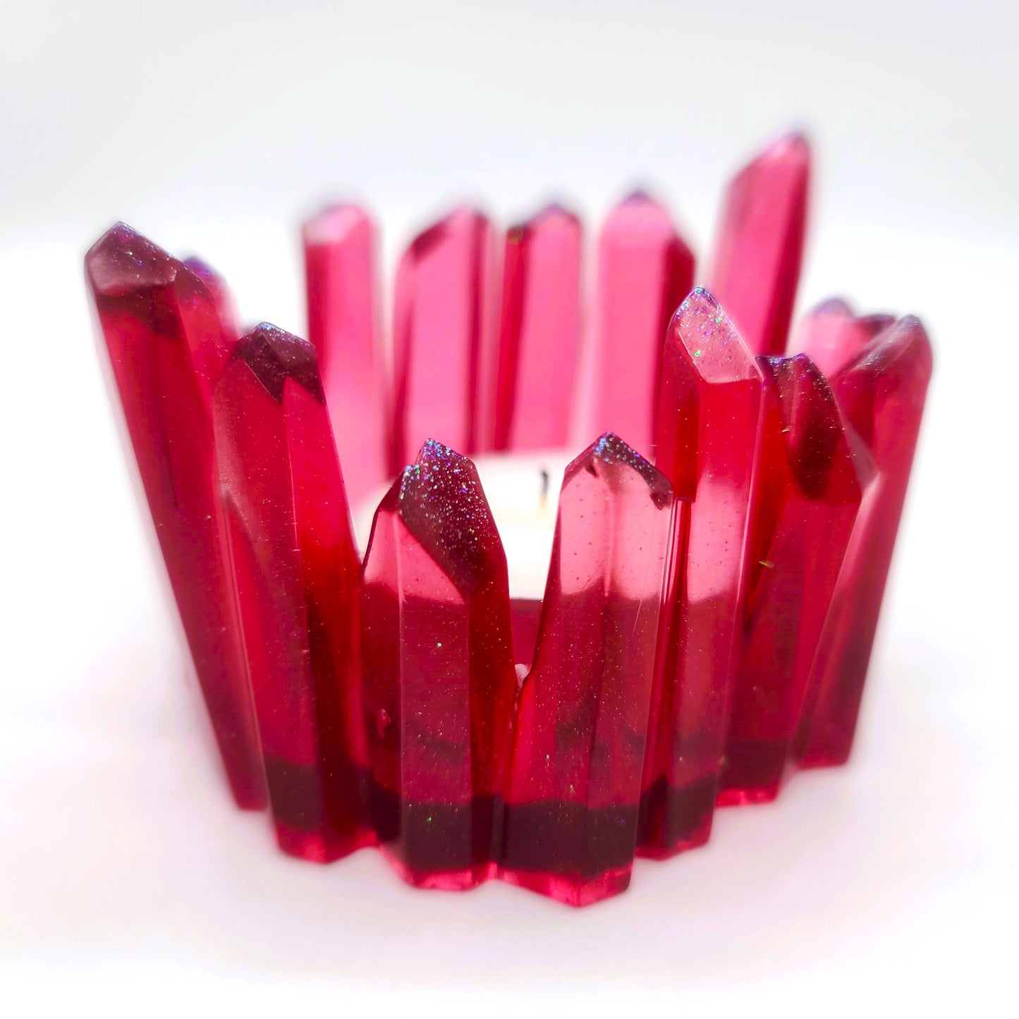 Crystal / Quartz Tealight Candle Holder - Eco-Friendly Resin