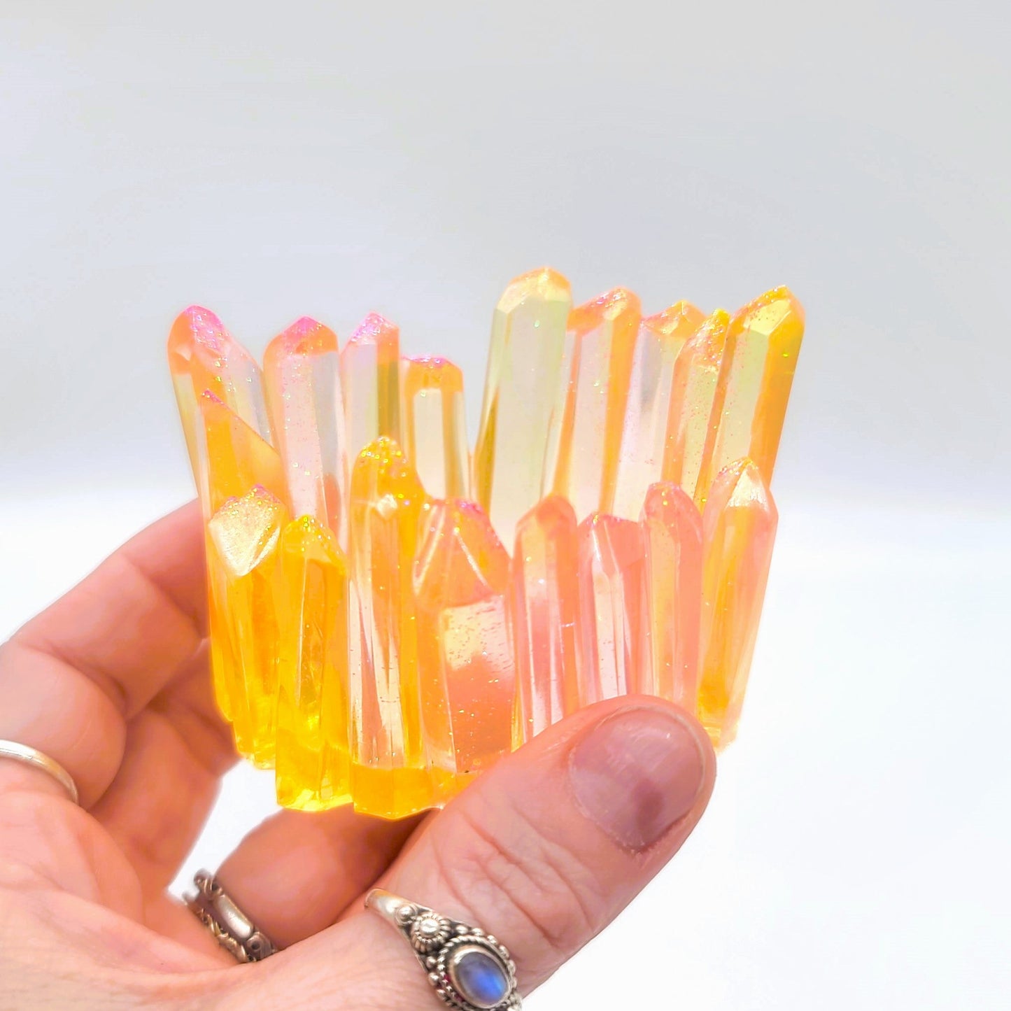 Crystal / Quartz Tealight Candle Holder - Eco-Friendly Resin