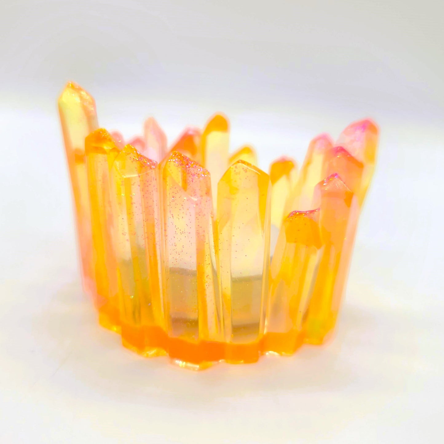 Crystal / Quartz Tealight Candle Holder - Eco-Friendly Resin