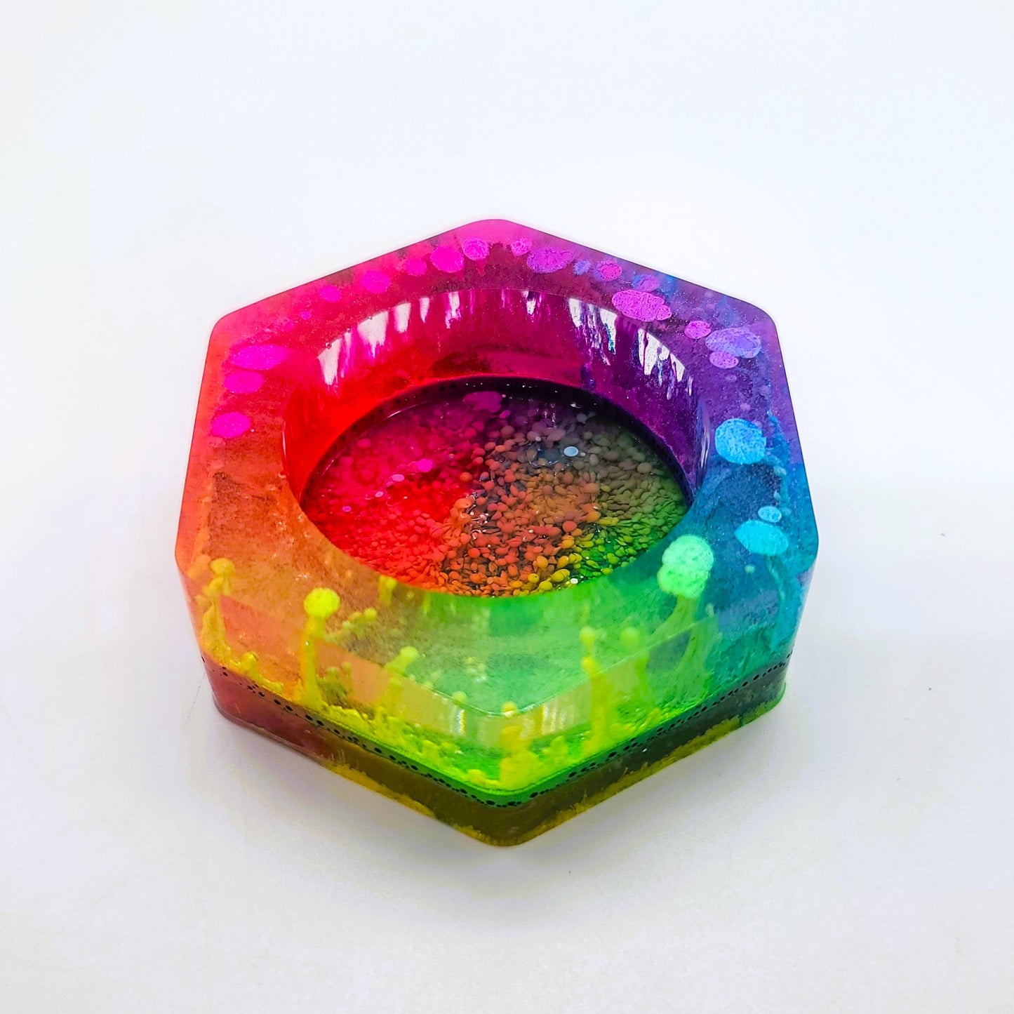 Trippy Rainbow Candle Holder - Made with Eco-Friendly Resin