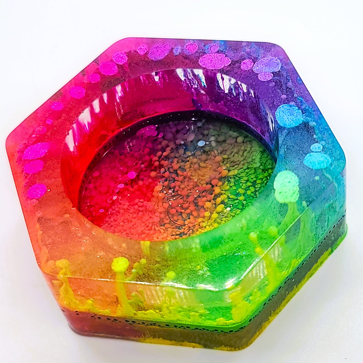 Trippy Rainbow Candle Holder - Made with Eco-Friendly Resin
