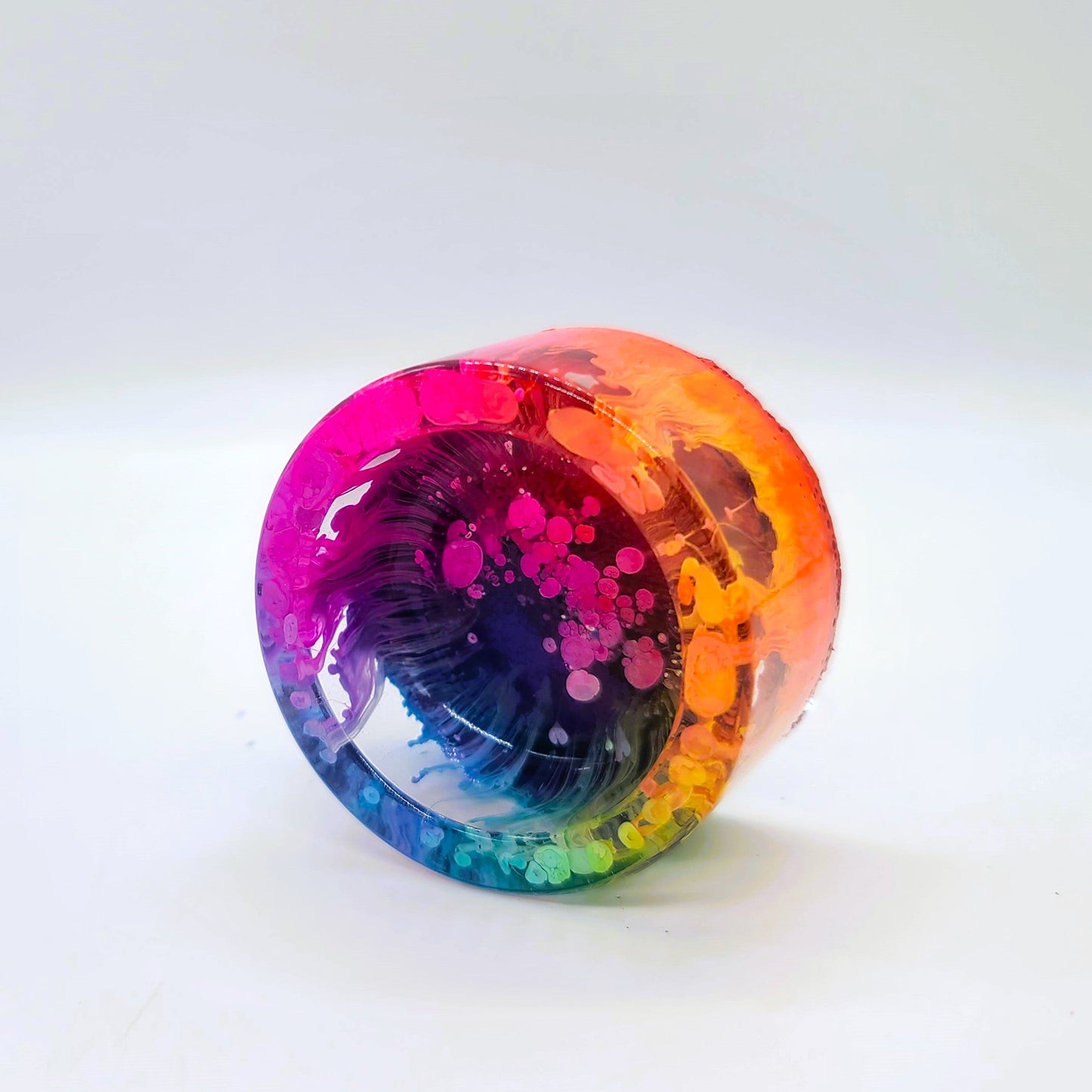 Trippy Rainbow Candle Holder - Made with Eco-Friendly Resin