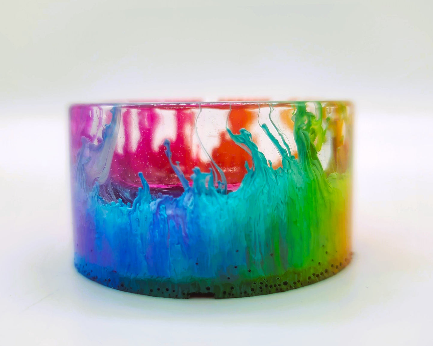 Trippy Rainbow Candle Holder - Made with Eco-Friendly Resin