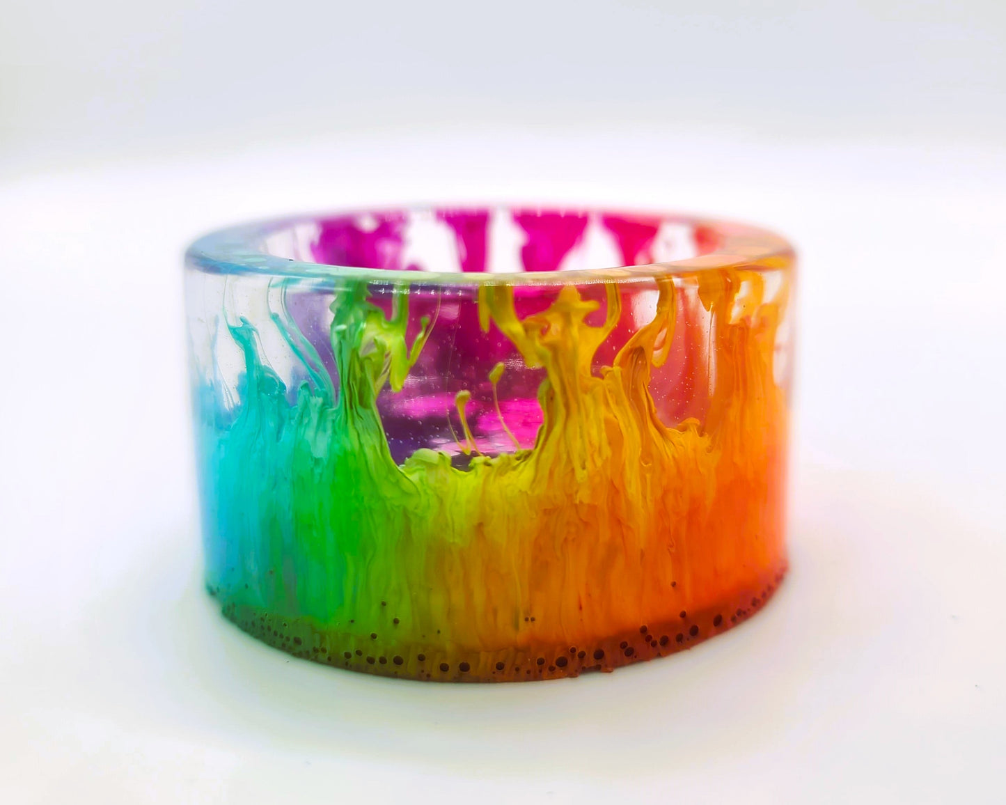 Trippy Rainbow Candle Holder - Made with Eco-Friendly Resin