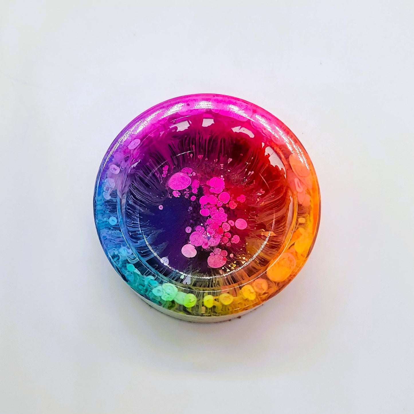 Trippy Rainbow Candle Holder - Made with Eco-Friendly Resin
