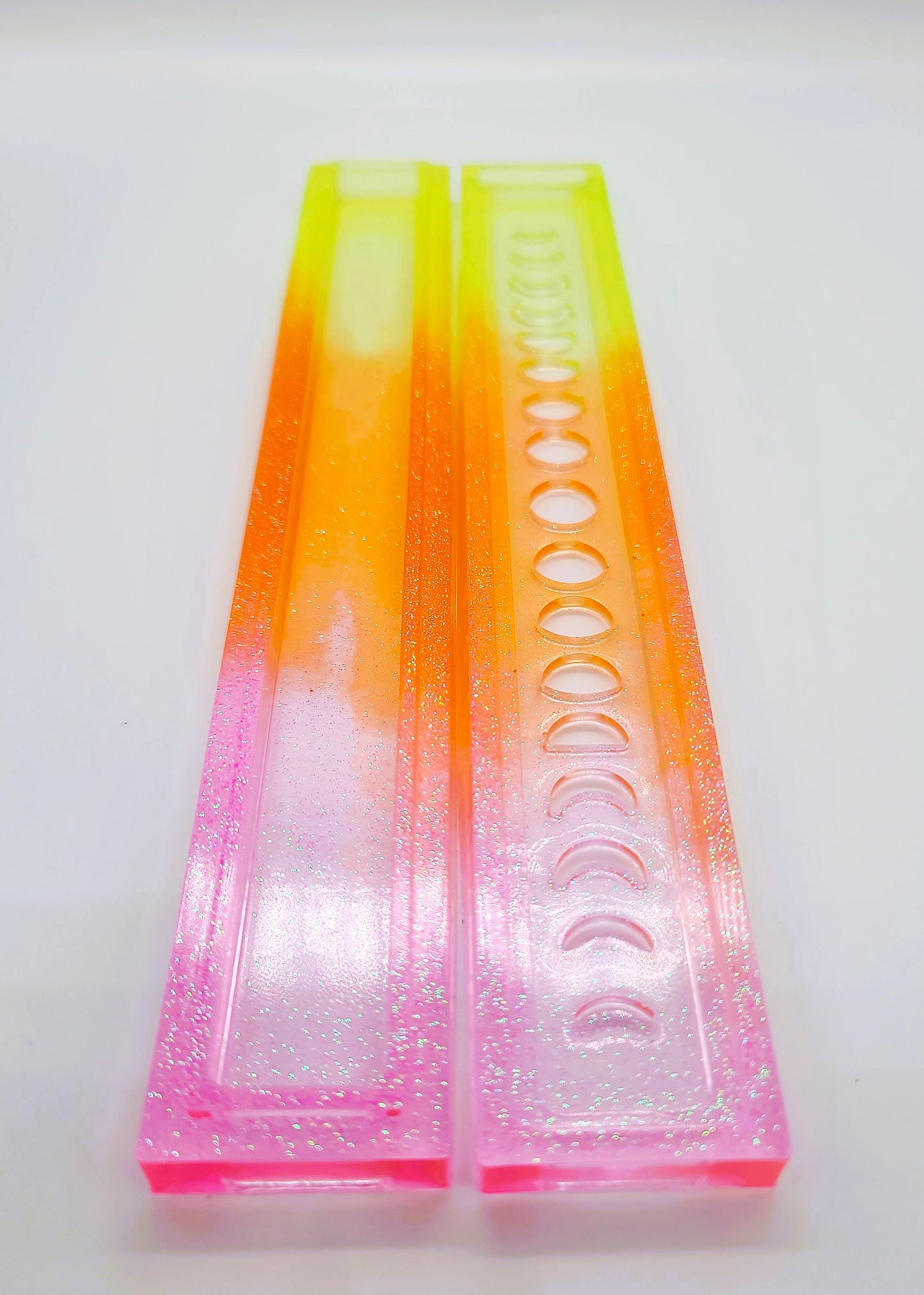 Moon Phases Incense Holder - Made with Resin & Color-Shift Mica