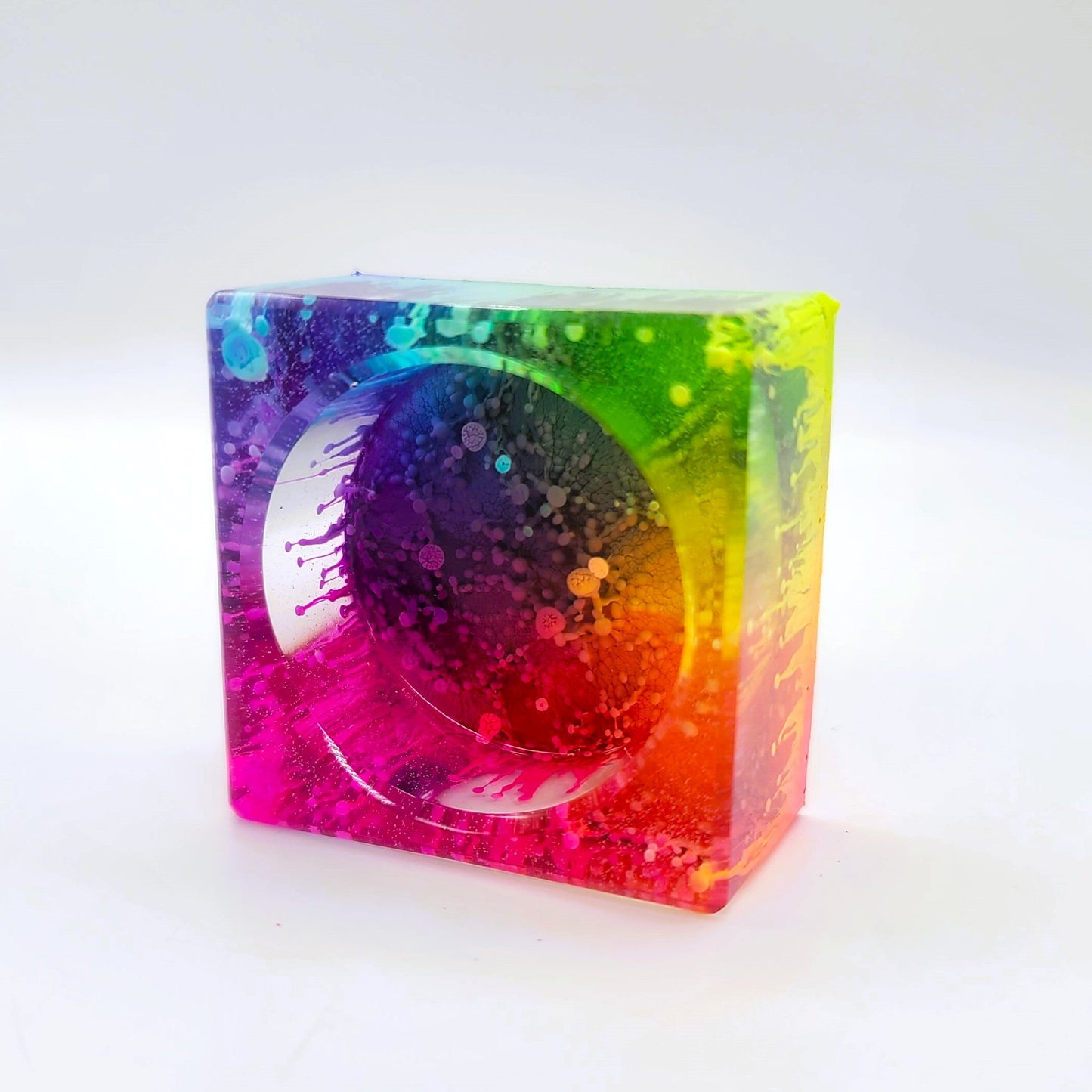 Trippy Rainbow Candle Holder - Made with Eco-Friendly Resin