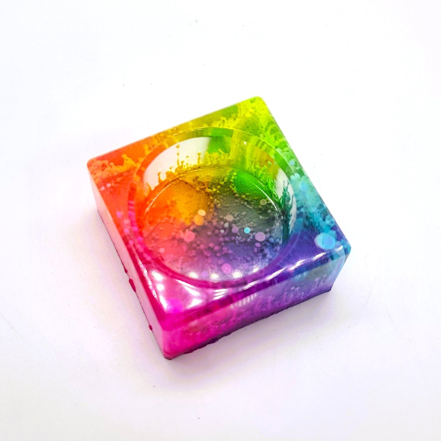 Trippy Rainbow Candle Holder - Made with Eco-Friendly Resin