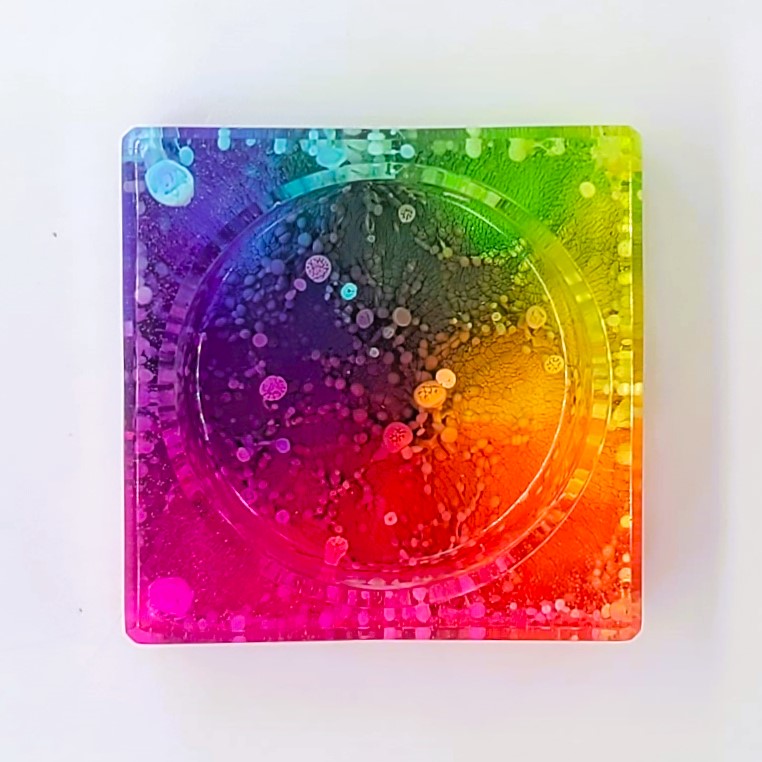 Trippy Rainbow Candle Holder - Made with Eco-Friendly Resin