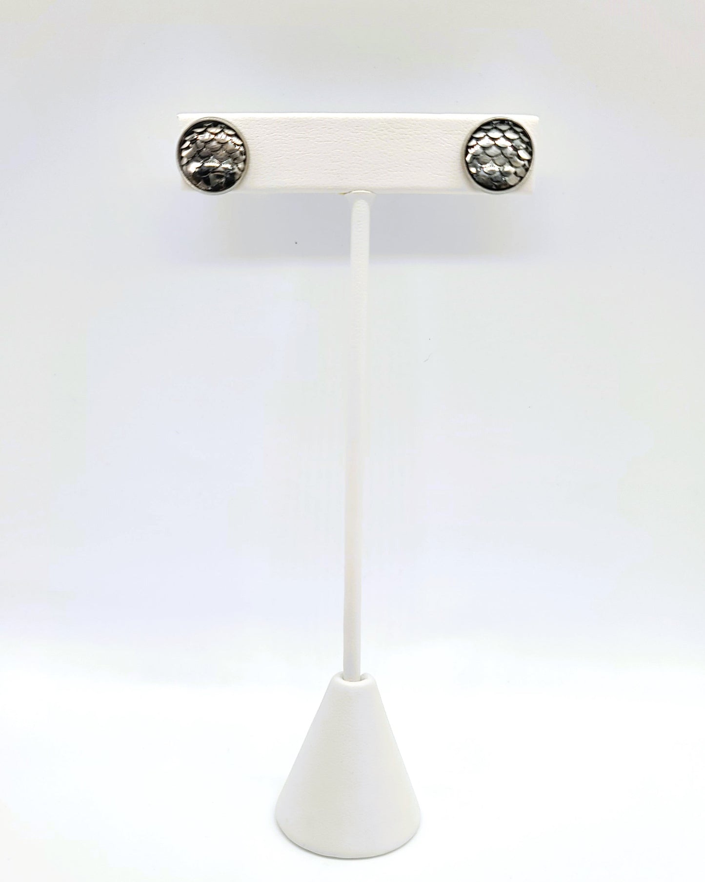 Handcrafted Iridescent Mermaid Scale Post Earrings