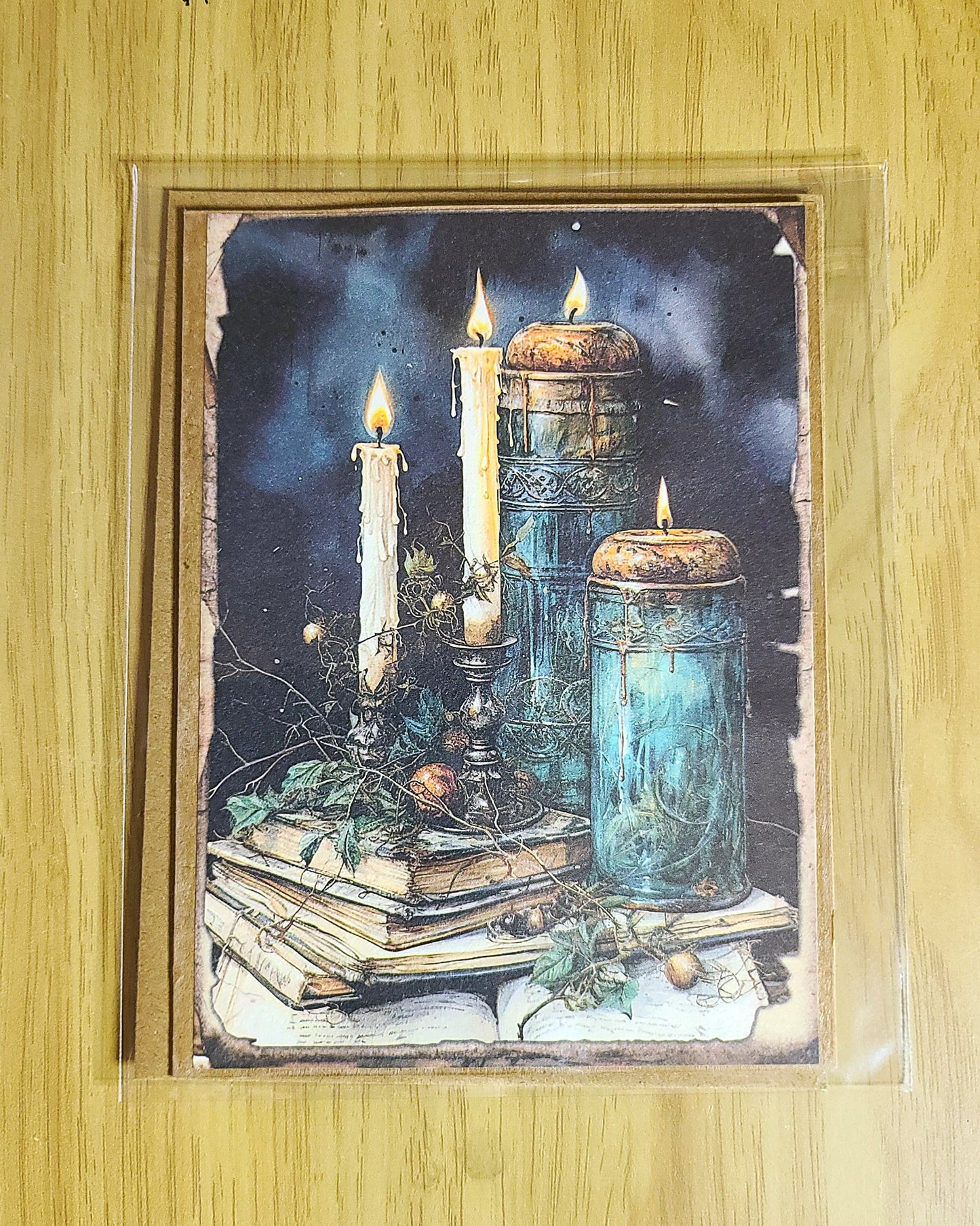 Spooky Gothic Witchy Halloween Greeting Card with Envelope