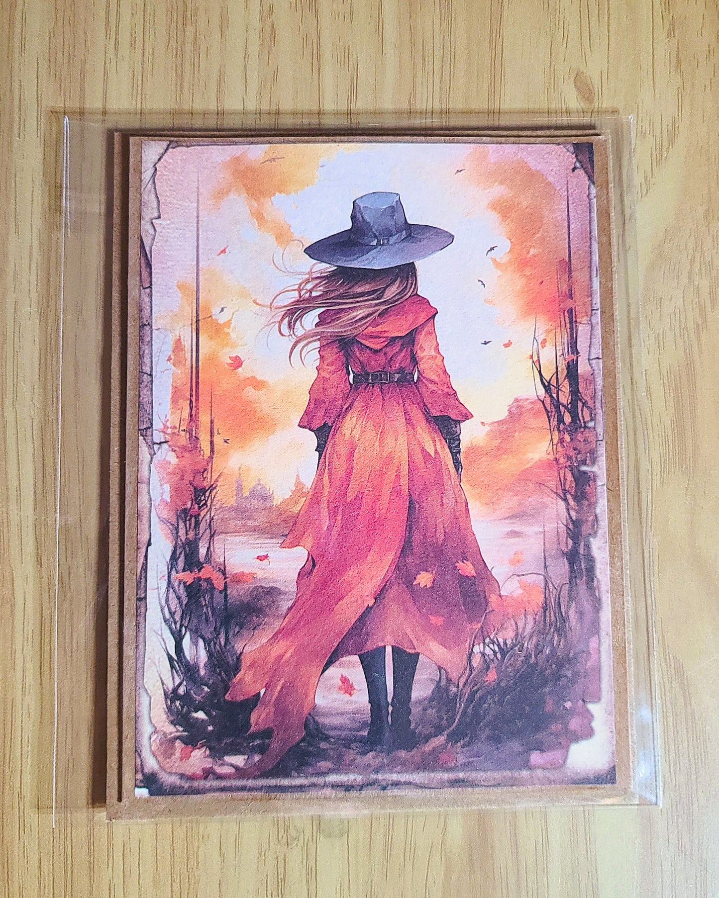 Spooky Gothic Witchy Halloween Greeting Card with Envelope