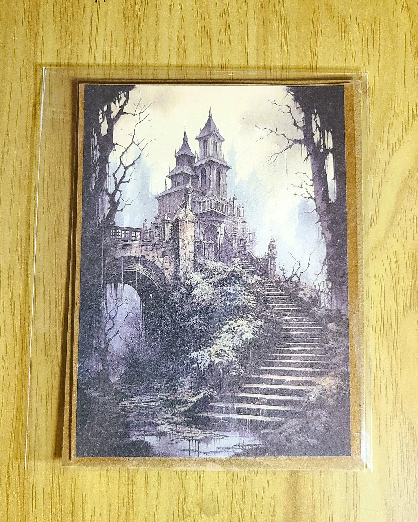 Spooky Gothic Witchy Halloween Greeting Card with Envelope