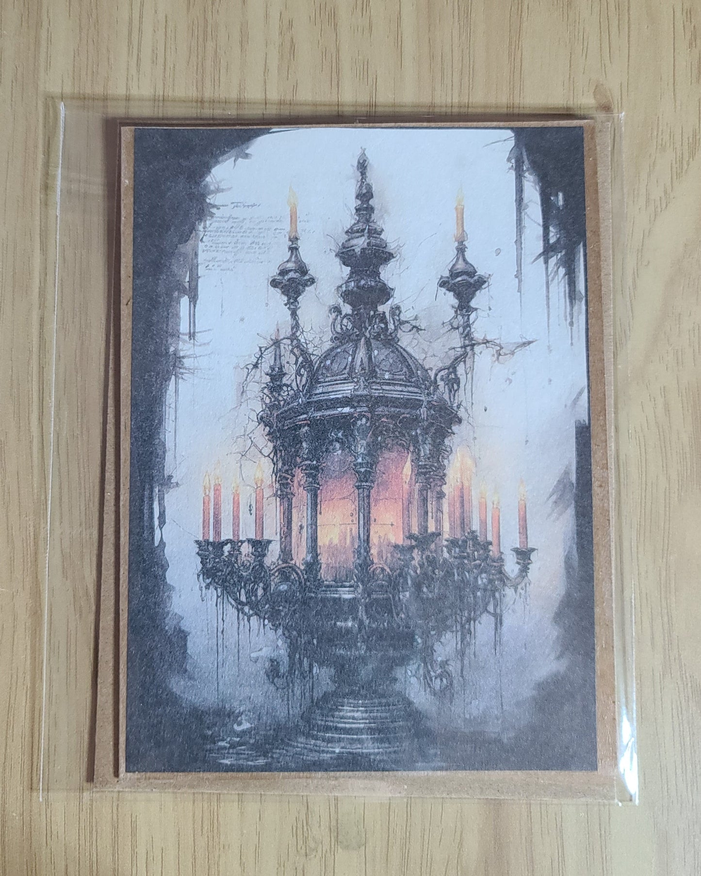 Spooky Gothic Witchy Halloween Greeting Card with Envelope