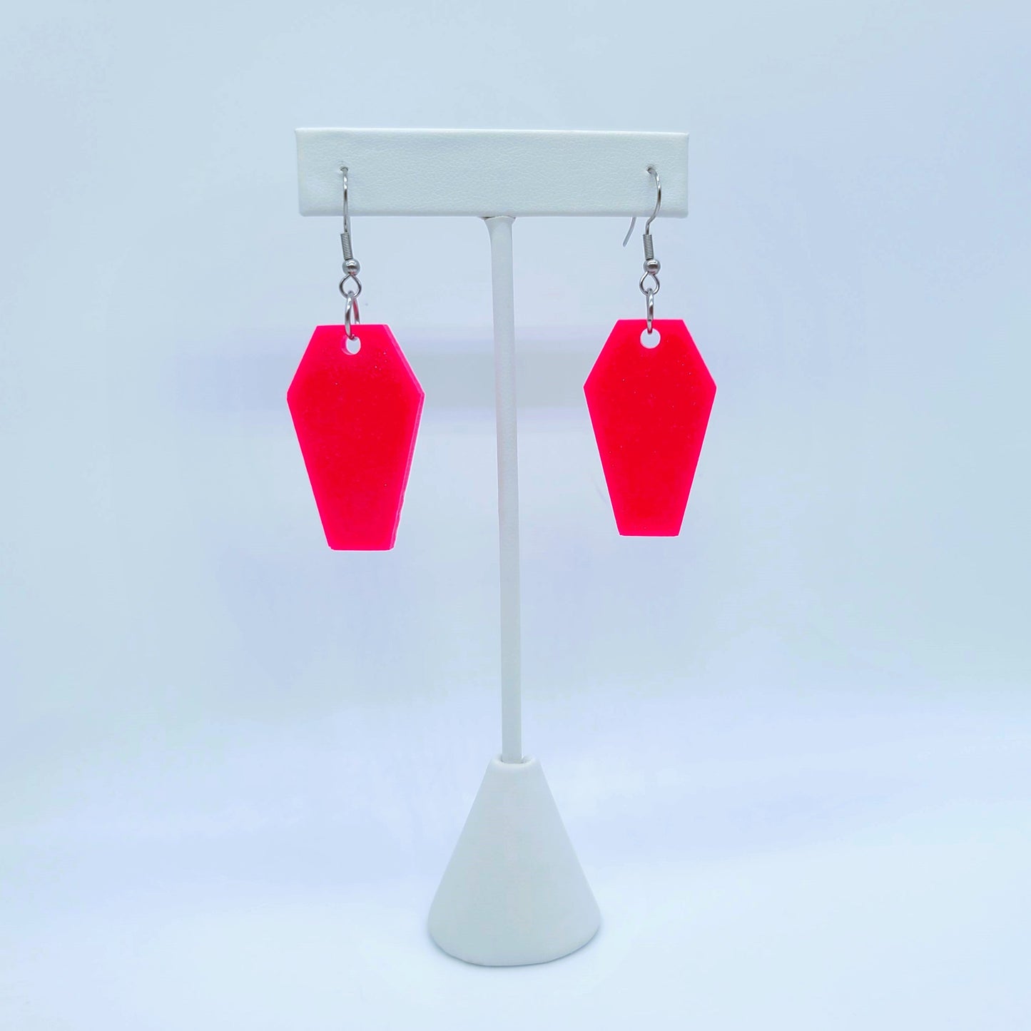 Holographic Halloween Coffin Earrings - Eco-Friendly Resin