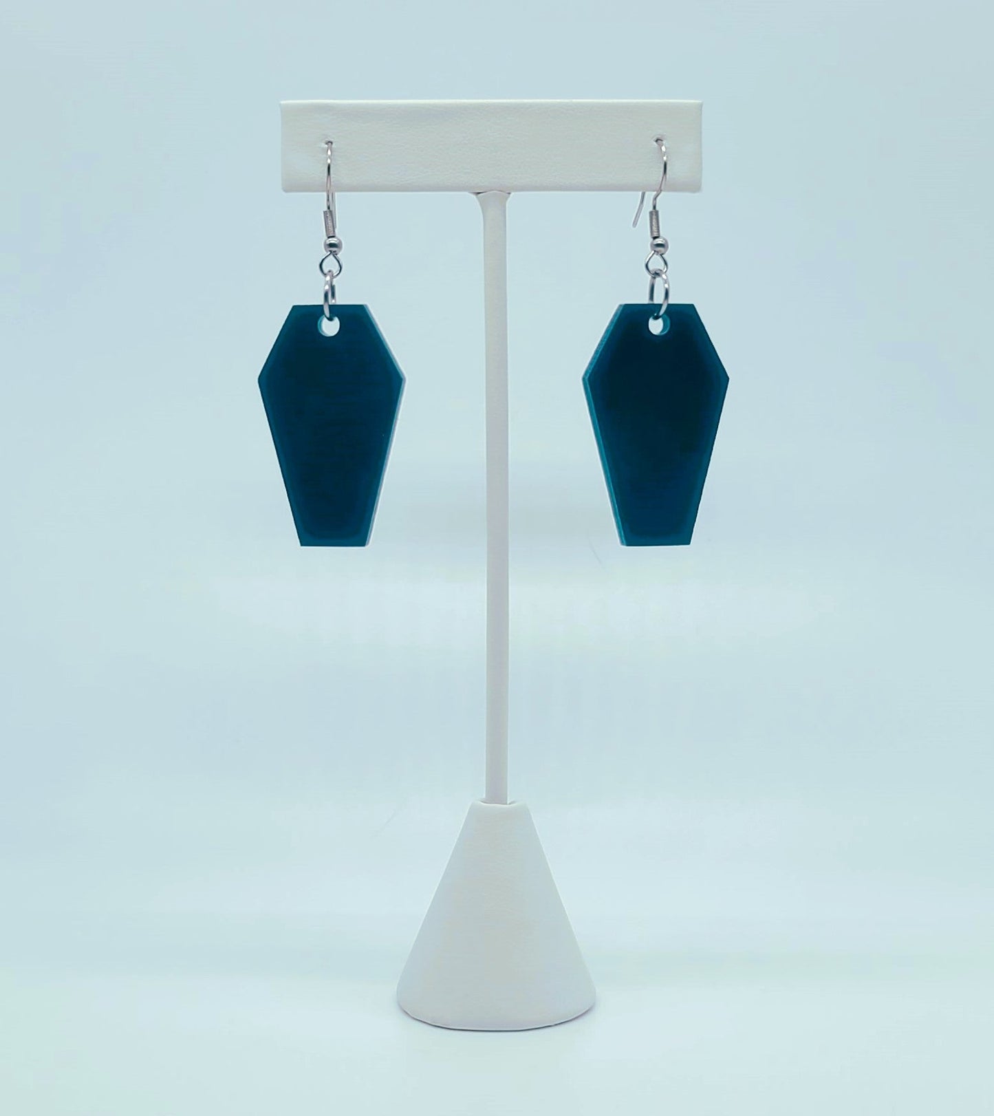 Holographic Halloween Coffin Earrings - Eco-Friendly Resin