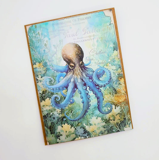 Mythology Fantasy Ocean Sea Mermaid Greeting Note Card w/ Envelope