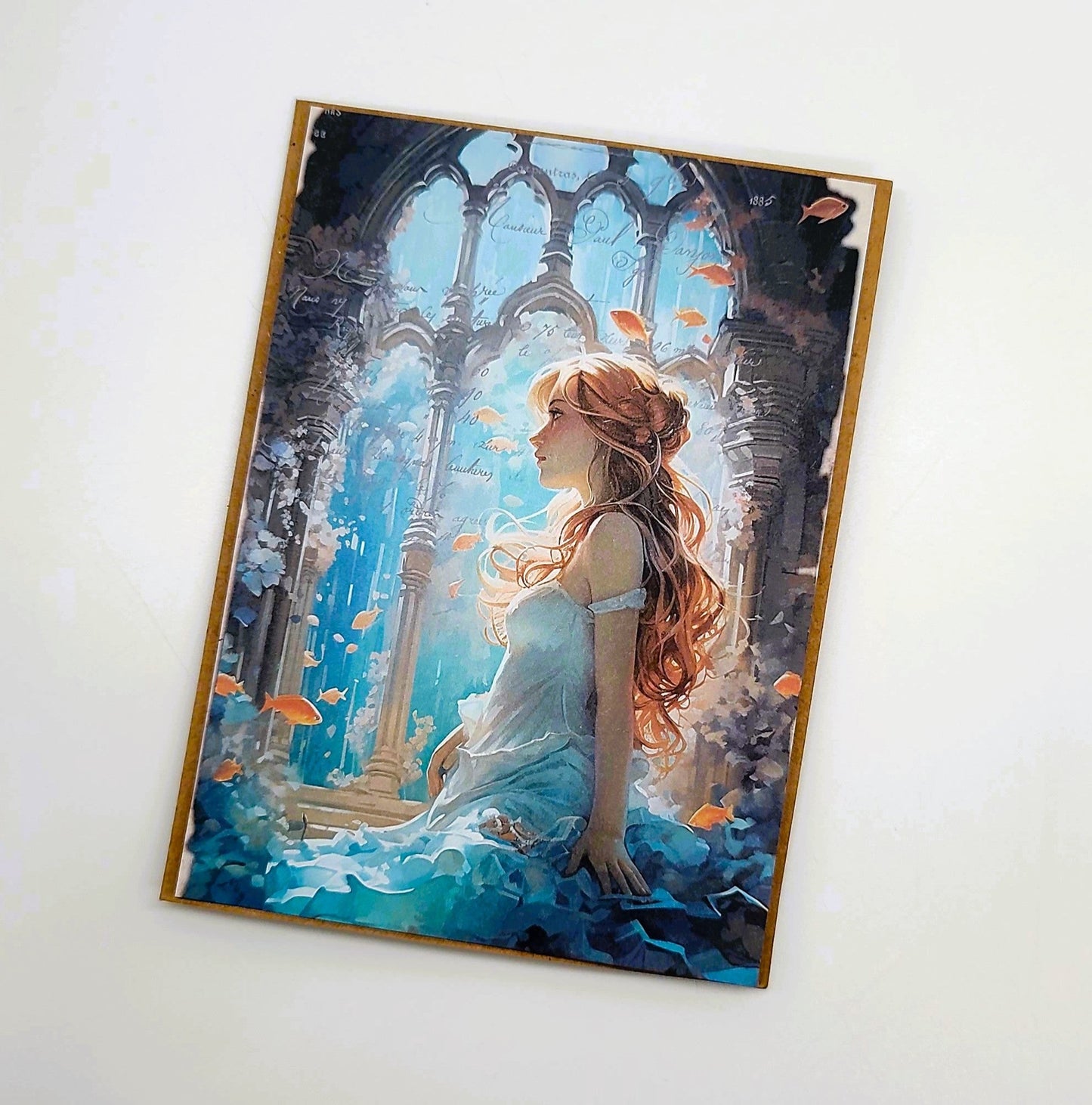 Mythology Fantasy Ocean Sea Mermaid Greeting Note Card w/ Envelope