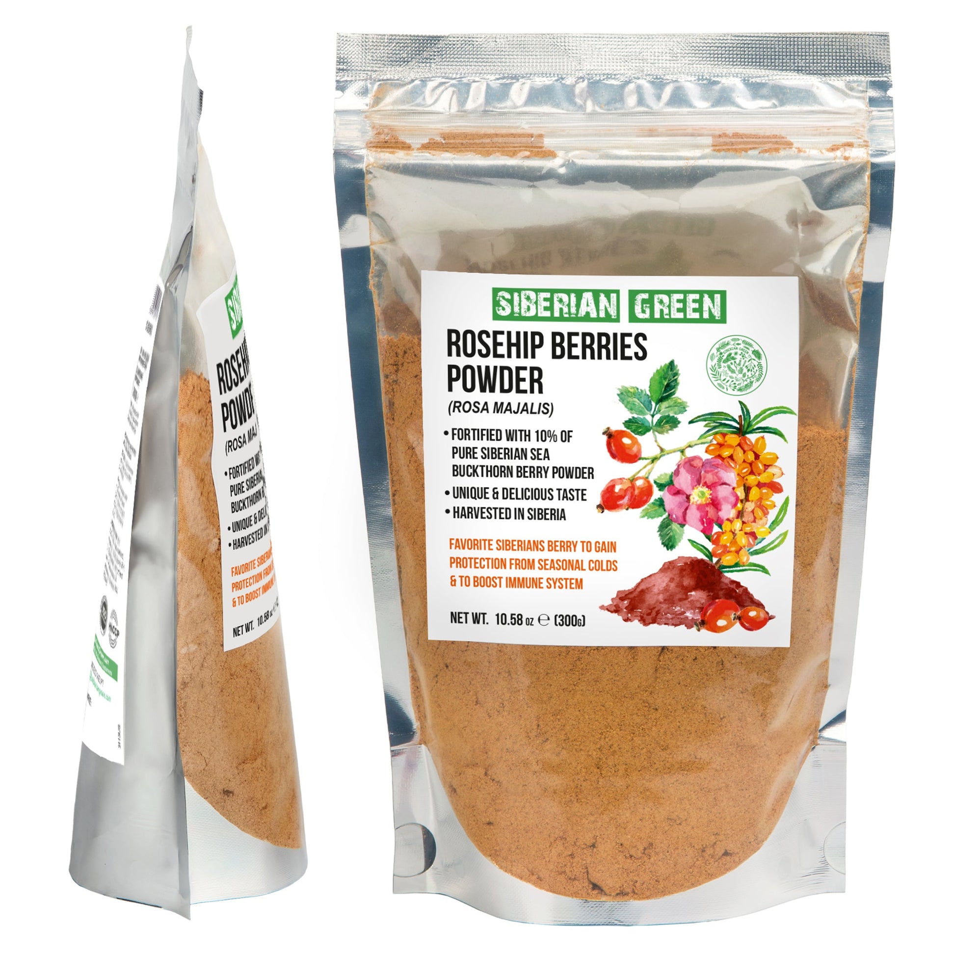 Siberian Rose Hips with Sea Buckthorn Berries Powder – 300g (10.58 oz) - Concordia Style Boutique
