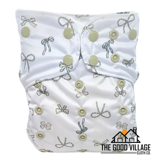 One Size Pocket Diaper | Bow Love - Concordia Style Boutique