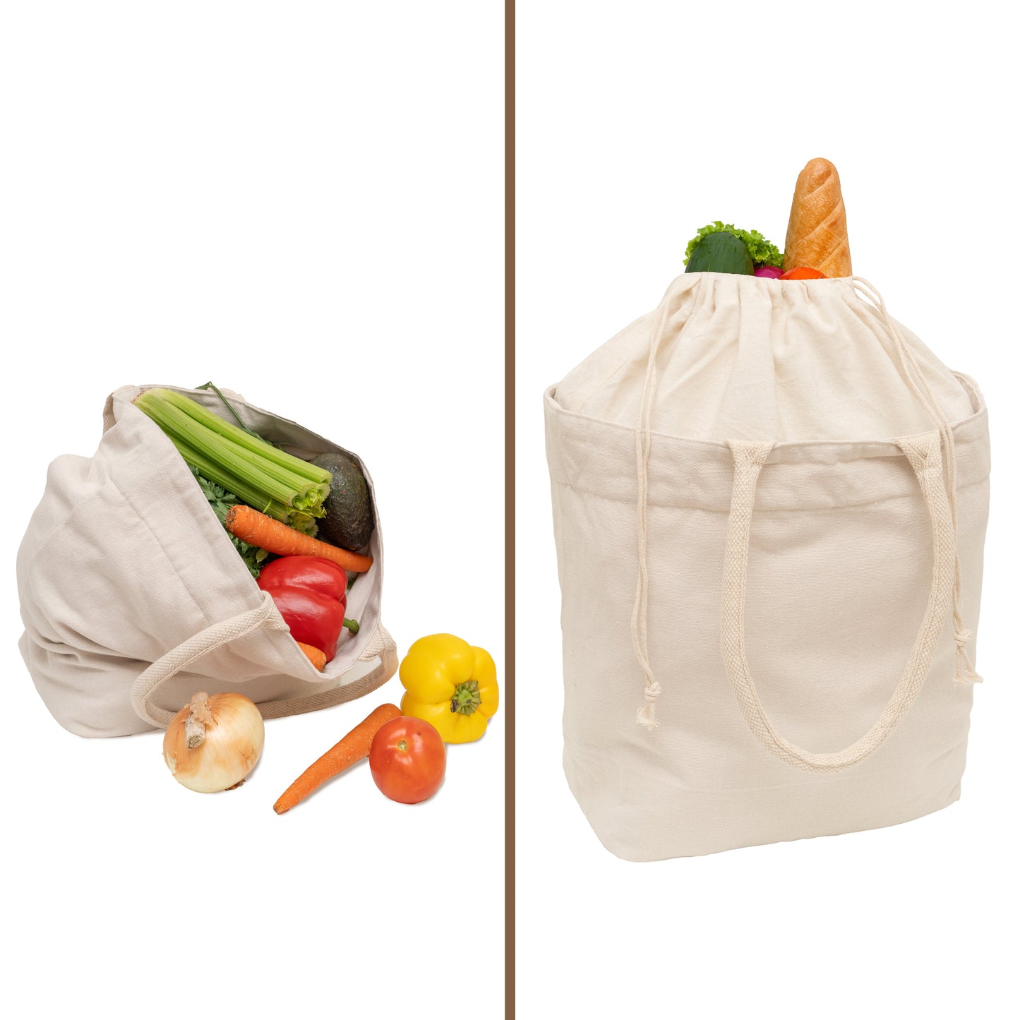 Canvas Grocery Tote with Drawstring - Concordia Style Boutique