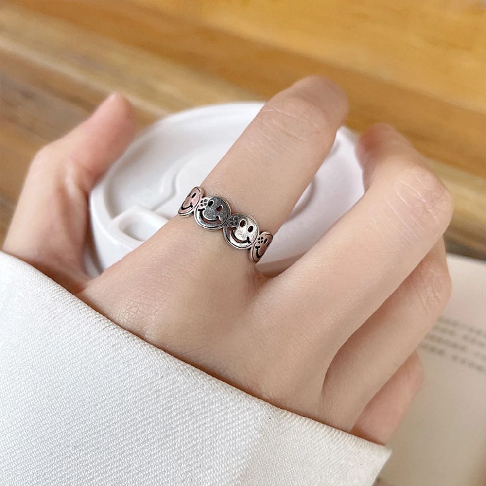 SMILEY FACE RING (ADJUSTABLE) - Concordia Style Boutique