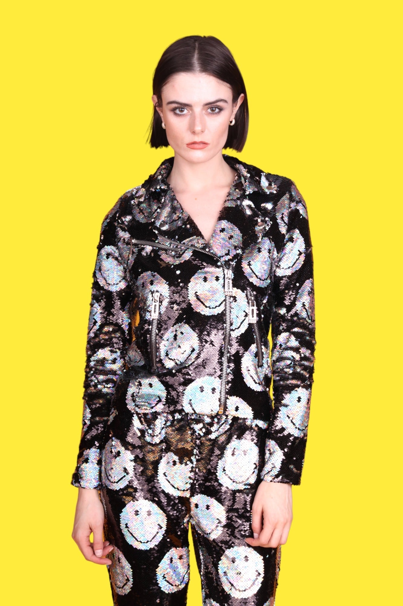 "Any Old  Iron" - x Smiley Iridescent Moto Jacket - Premium Clothing from Any Old Iron - Just $900! Shop now at Concordia Style Boutique