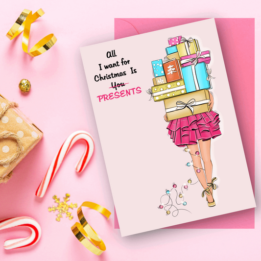 All I want for Christmas Holiday Greeting Card