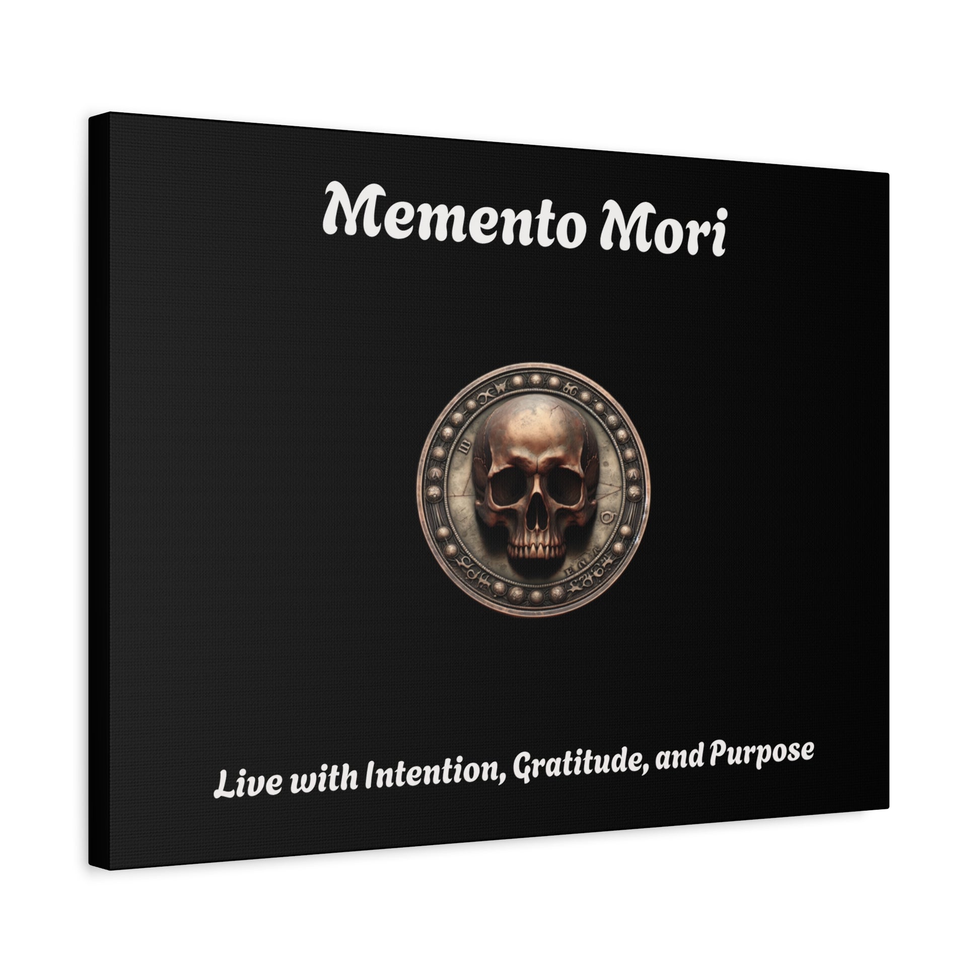 "Memento Mori" Matte Canvas - Inspirational Wall Art -"Live with Intention, Gratitude, and Purpose" - Premium Canvas from Concordia Style Boutique - Just $56.56! Shop now at Concordia Style Boutique