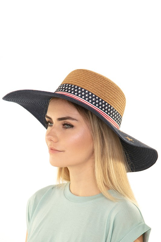 American flag Floppy Hat - Concordia Style Boutique
