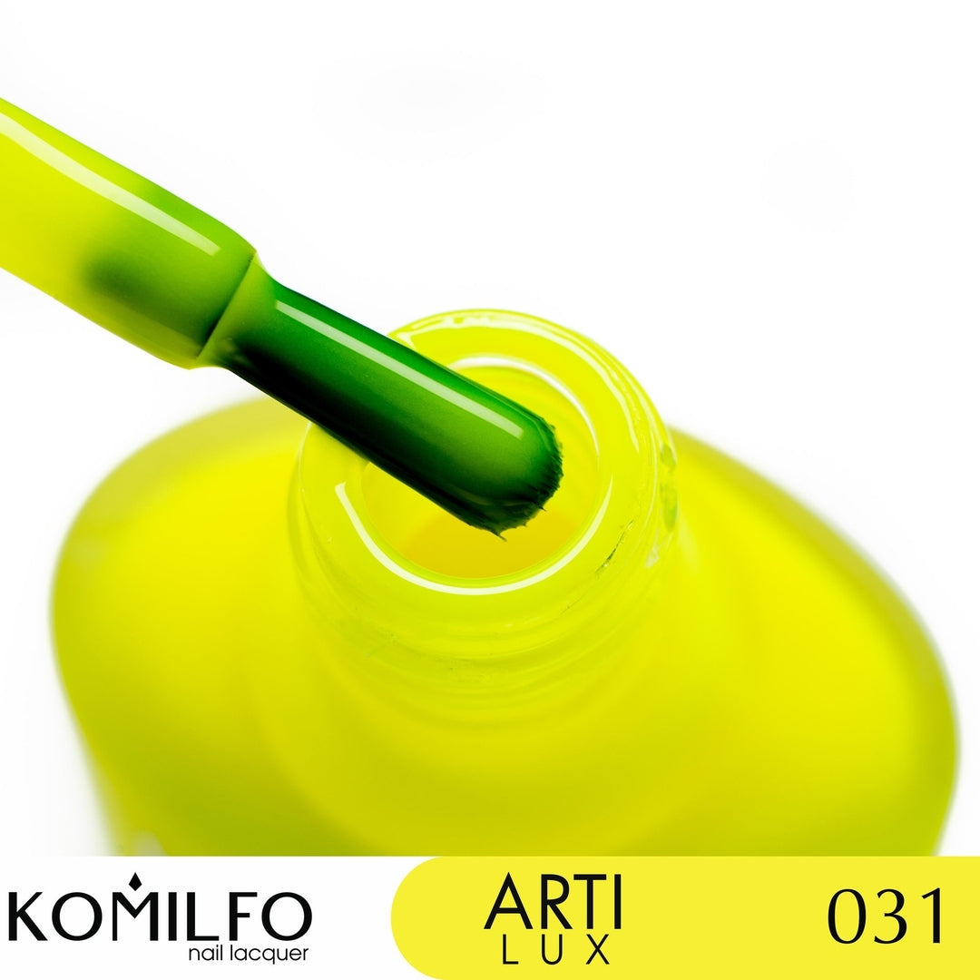 KOMILFO ARTILUX 031 NAIL REGULAR POLISH(NOT A GEL)(BRIGHT LEMON, NEON), 8 ML 222031