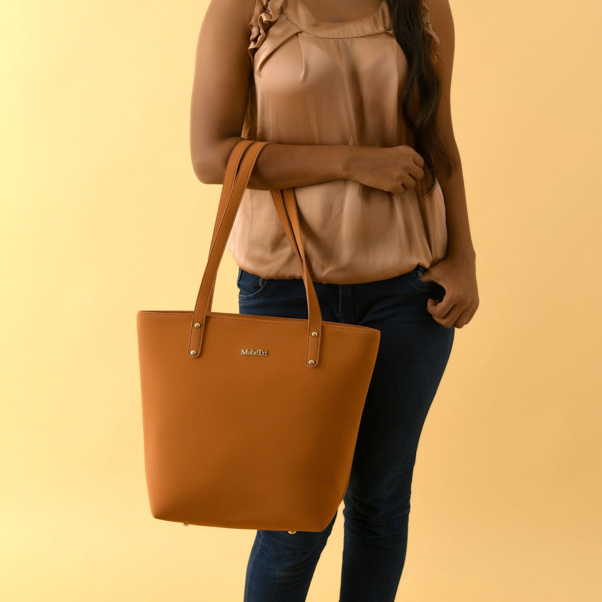 Era Vegan Leather Tote - Tan Brown - Concordia Style Boutique