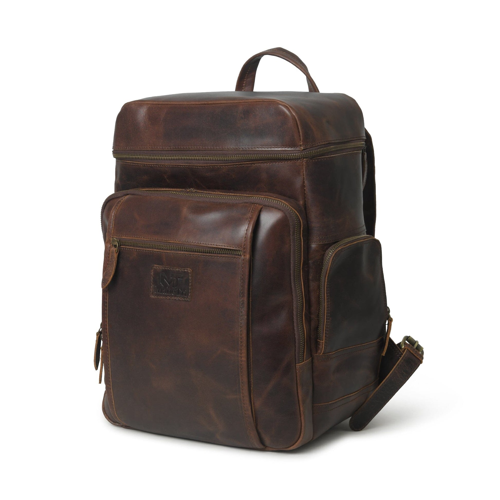 Alpha Brown Buffalo Leather Travel Backpack - Concordia Style Boutique