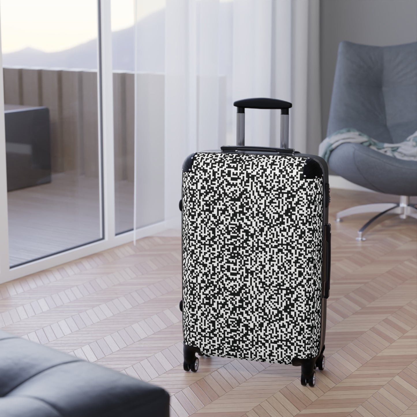 Suitcase - "Scan Me" - Premium suitcase from Concordia Style Boutique - Just $277.02! Shop now at Concordia Style Boutique