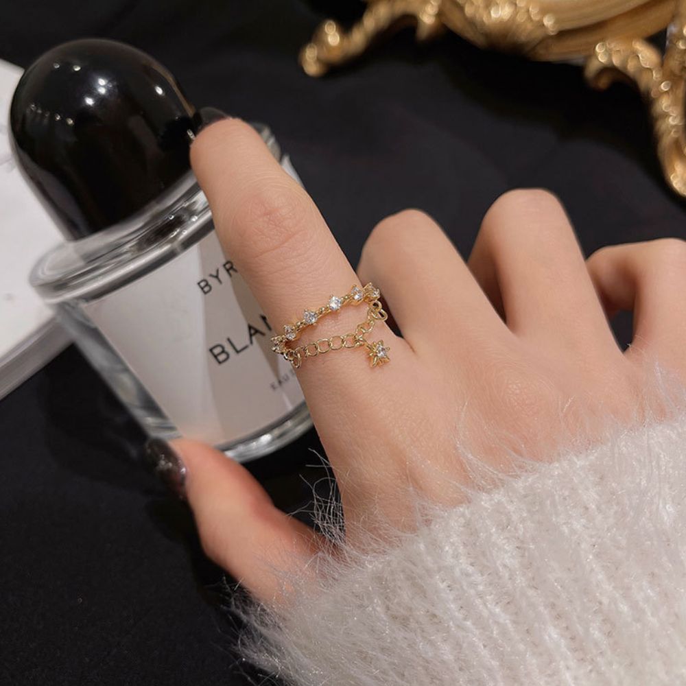 GOLD STAR RINGS SET (ADJUSTABLE) - Concordia Style Boutique