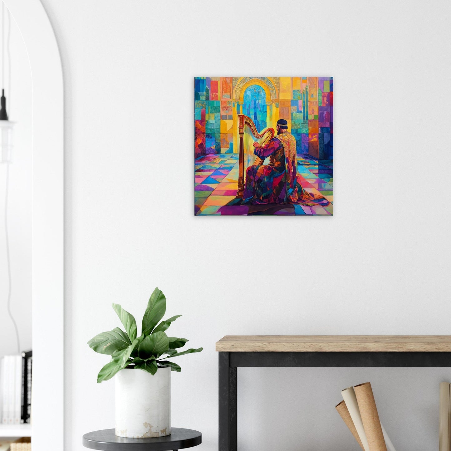 King David's Melody: Harp of Jerusalem Canvas Print