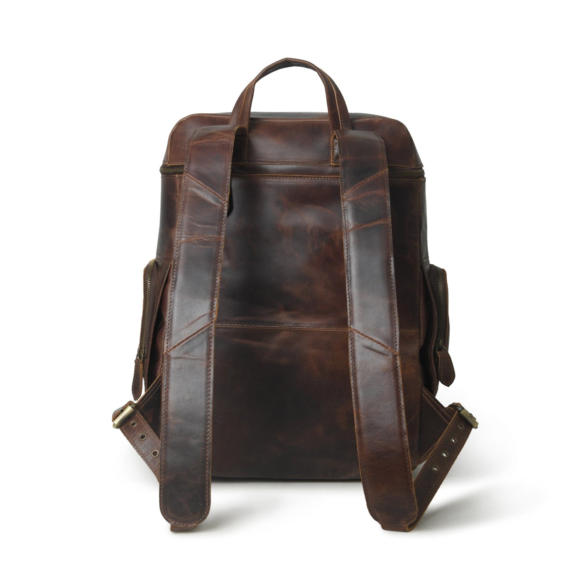 Alpha Brown Buffalo Leather Travel Backpack - Concordia Style Boutique