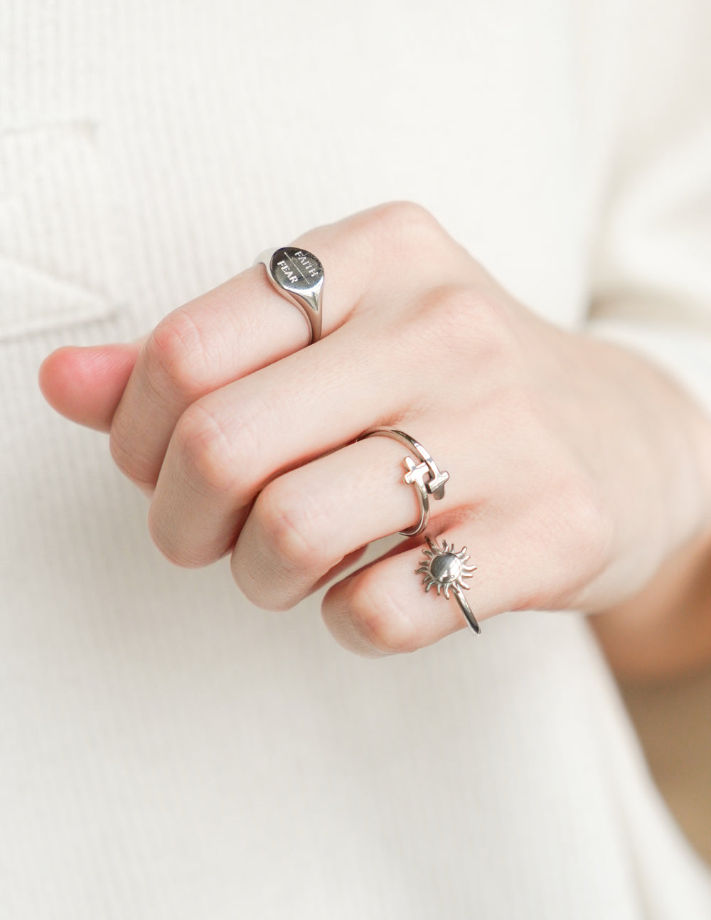 Silver Faith Over Fear Ring - Concordia Style Boutique