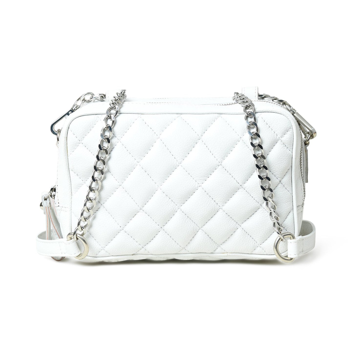 Mini Quilted Crossbody Bag, White - Concordia Style Boutique