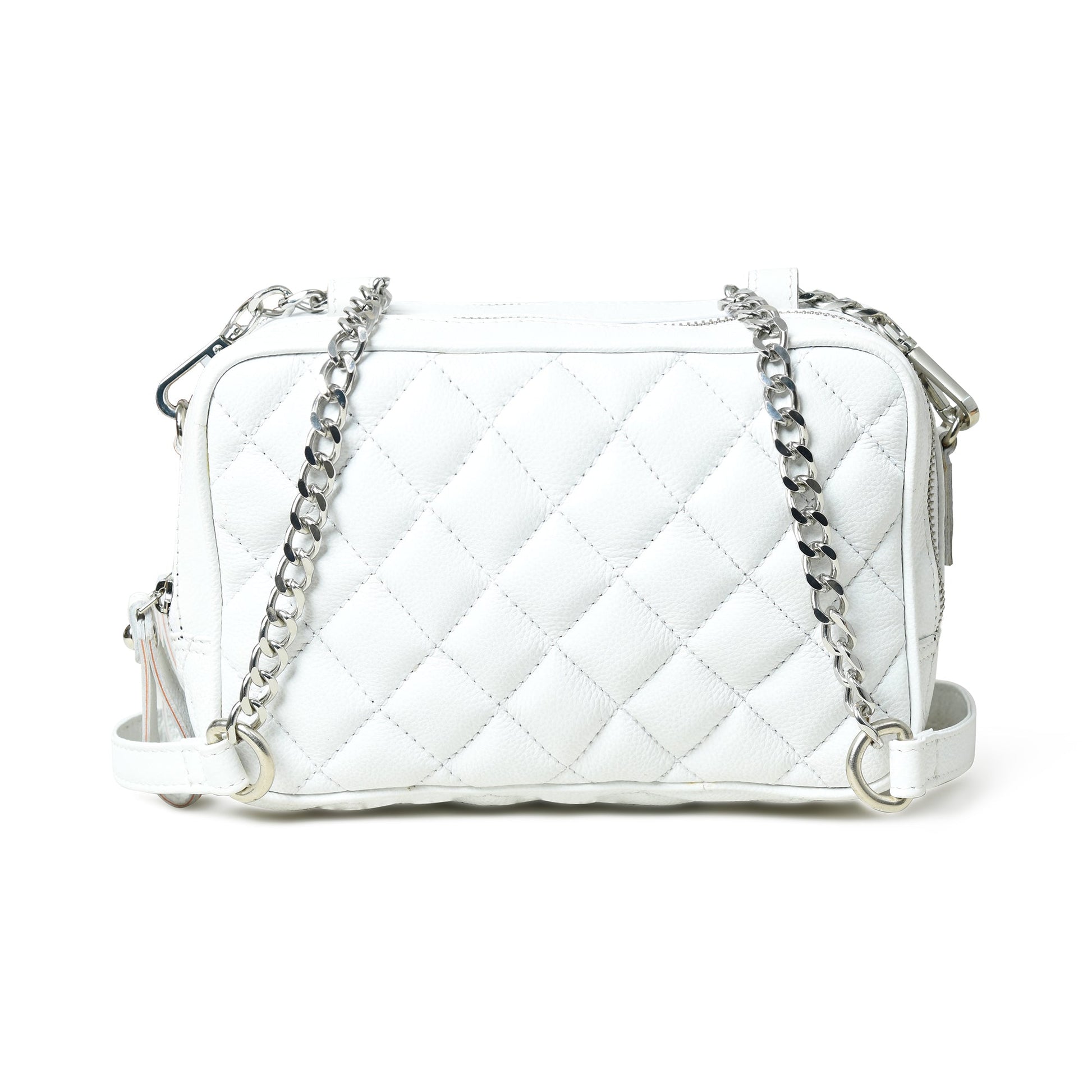 Mini Quilted Crossbody Bag, White - Concordia Style Boutique