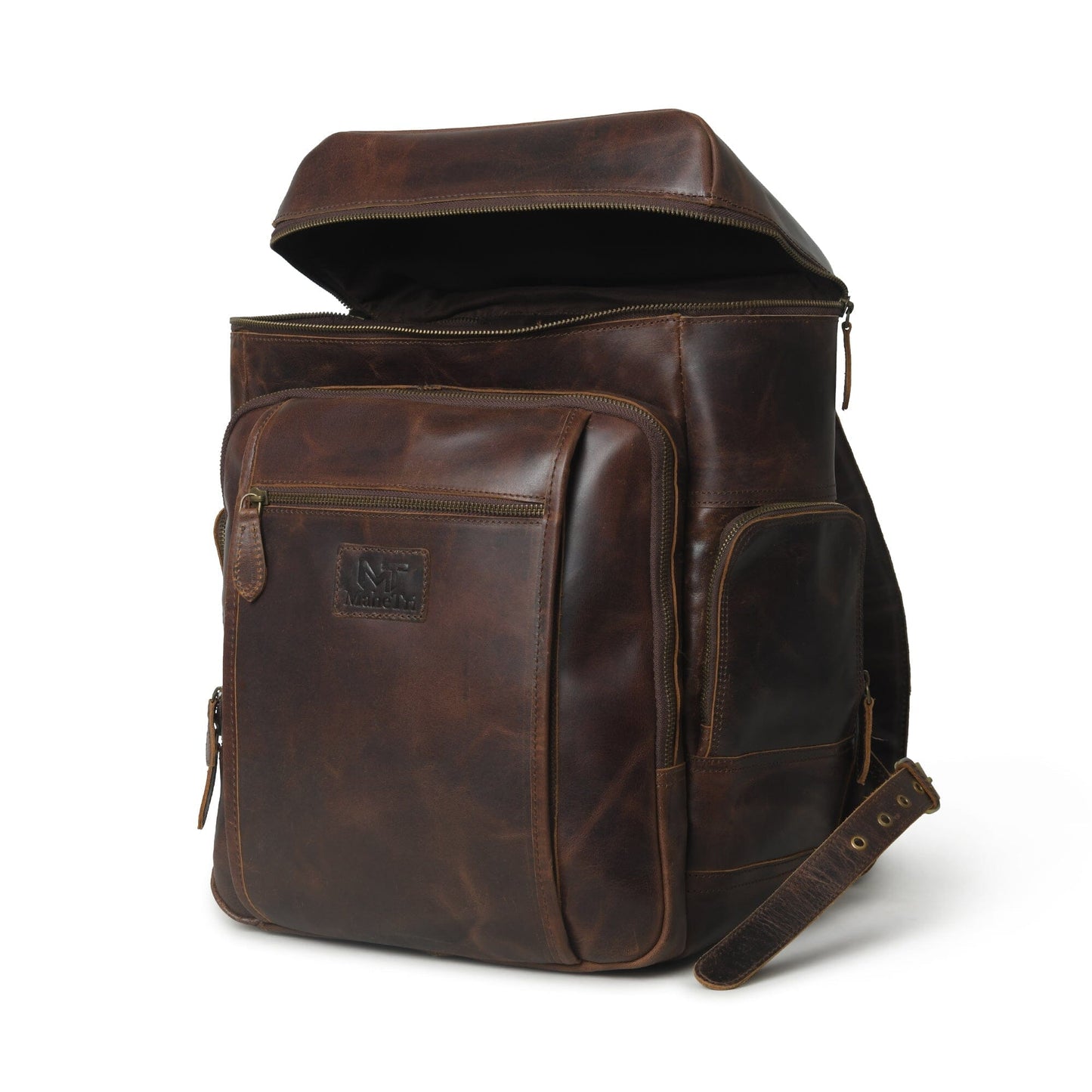 Alpha Brown Buffalo Leather Travel Backpack - Concordia Style Boutique