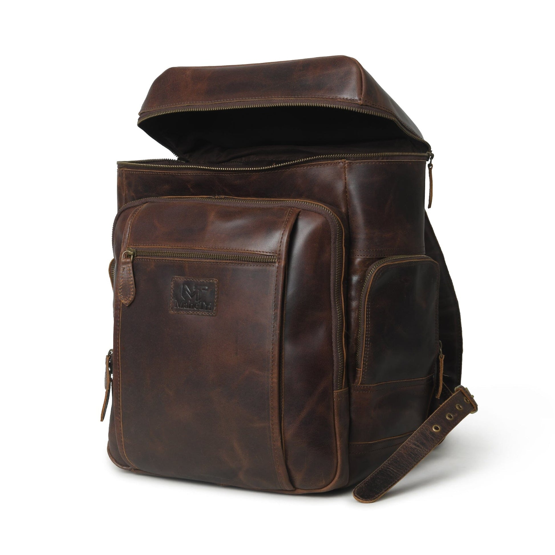 Alpha Brown Buffalo Leather Travel Backpack - Concordia Style Boutique