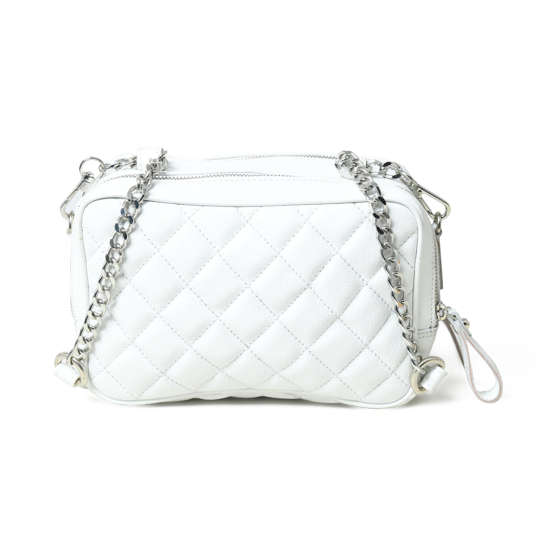 Mini Quilted Crossbody Bag, White - Concordia Style Boutique