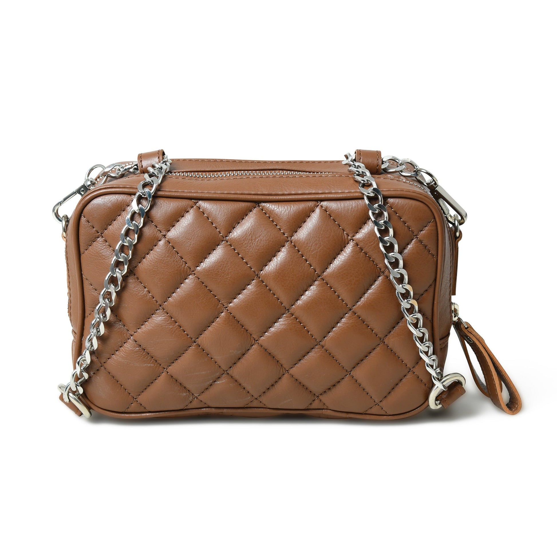 Mini Quilted Crossbody Bag, Rich Brown - Concordia Style Boutique