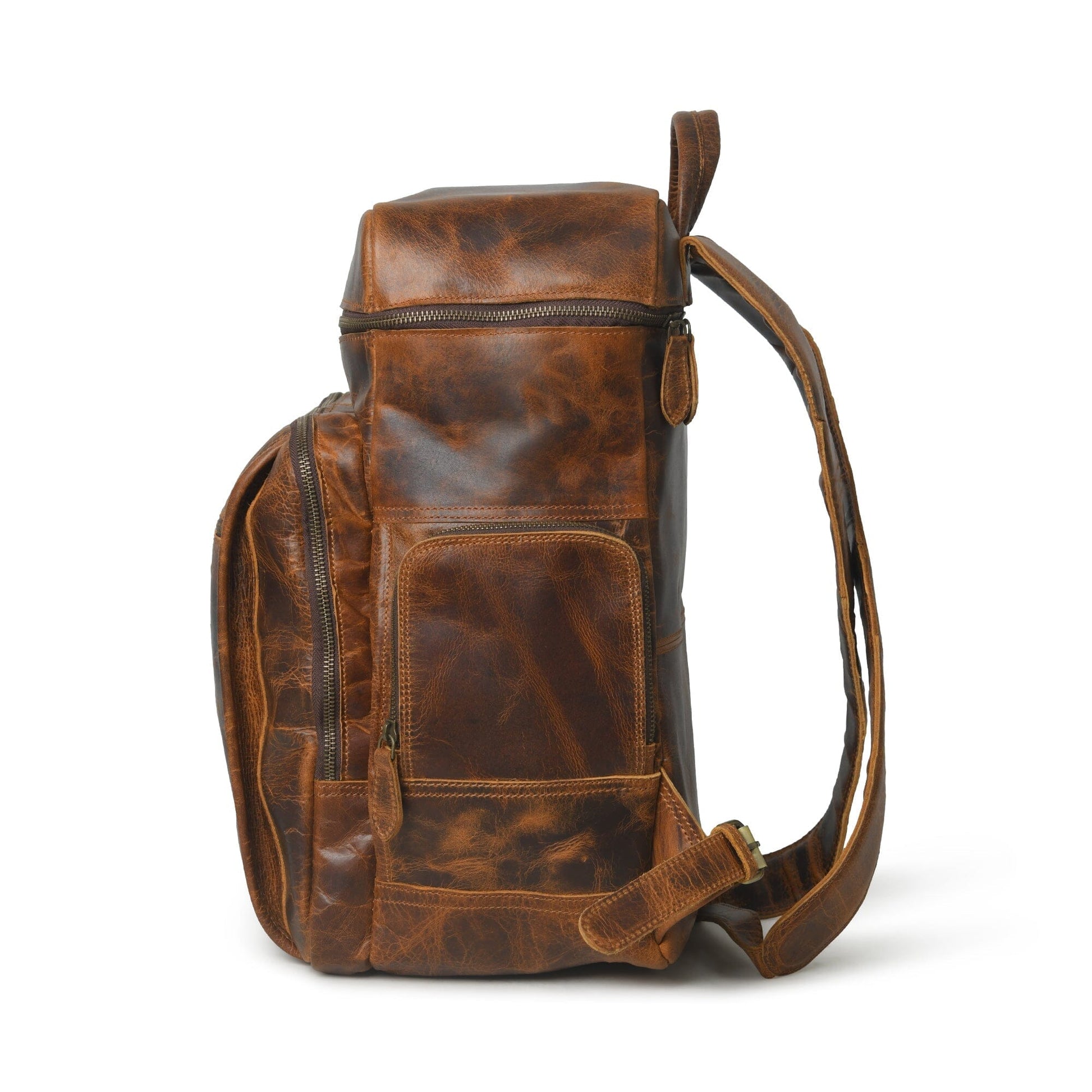 Alpha Caramel Buffalo Leather Travel Backpack - Concordia Style Boutique
