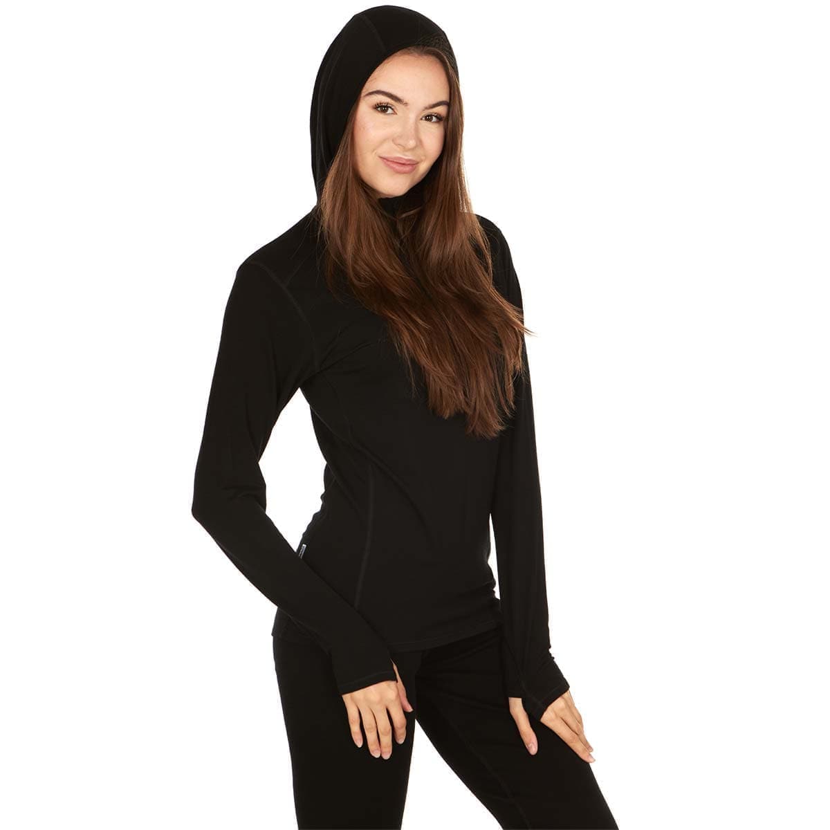 Microweight - Women's Wool 1/4 Zip Sun Hoodie Woolverino - Concordia Style Boutique