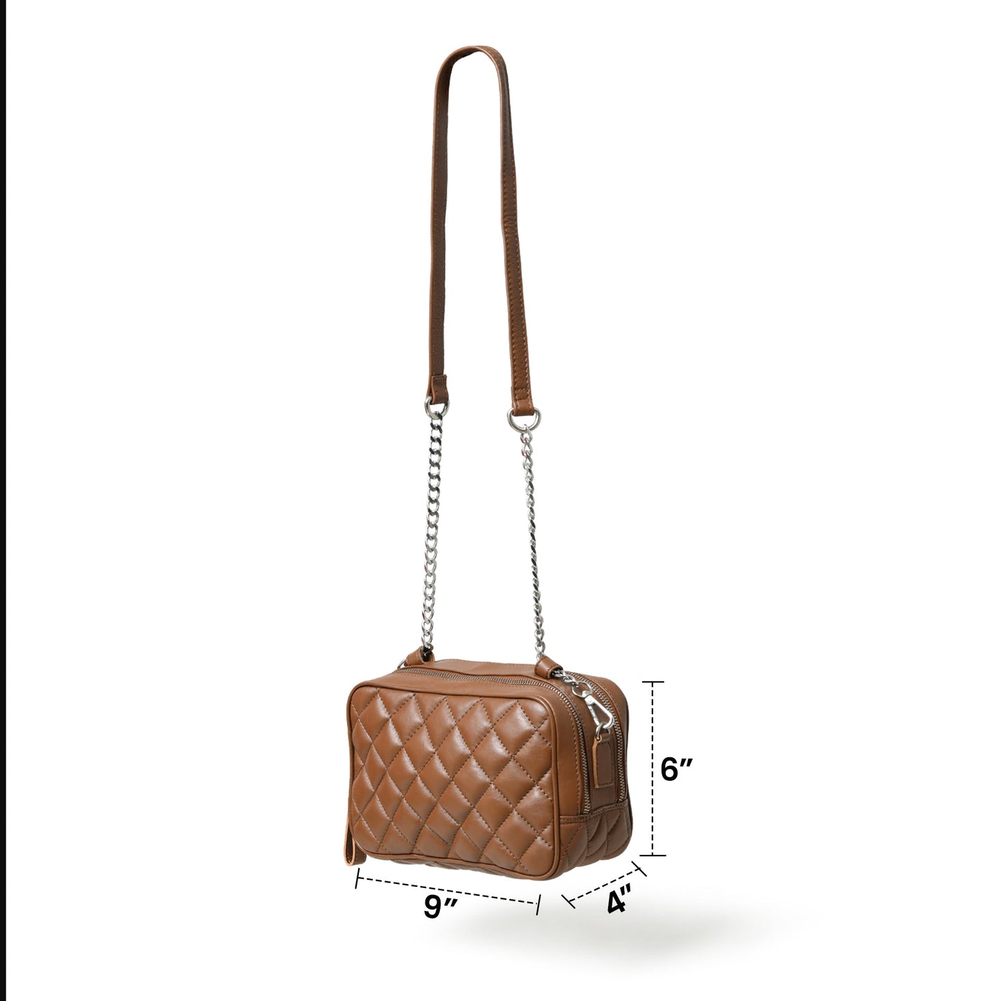 Mini Quilted Crossbody Bag, Rich Brown - Concordia Style Boutique